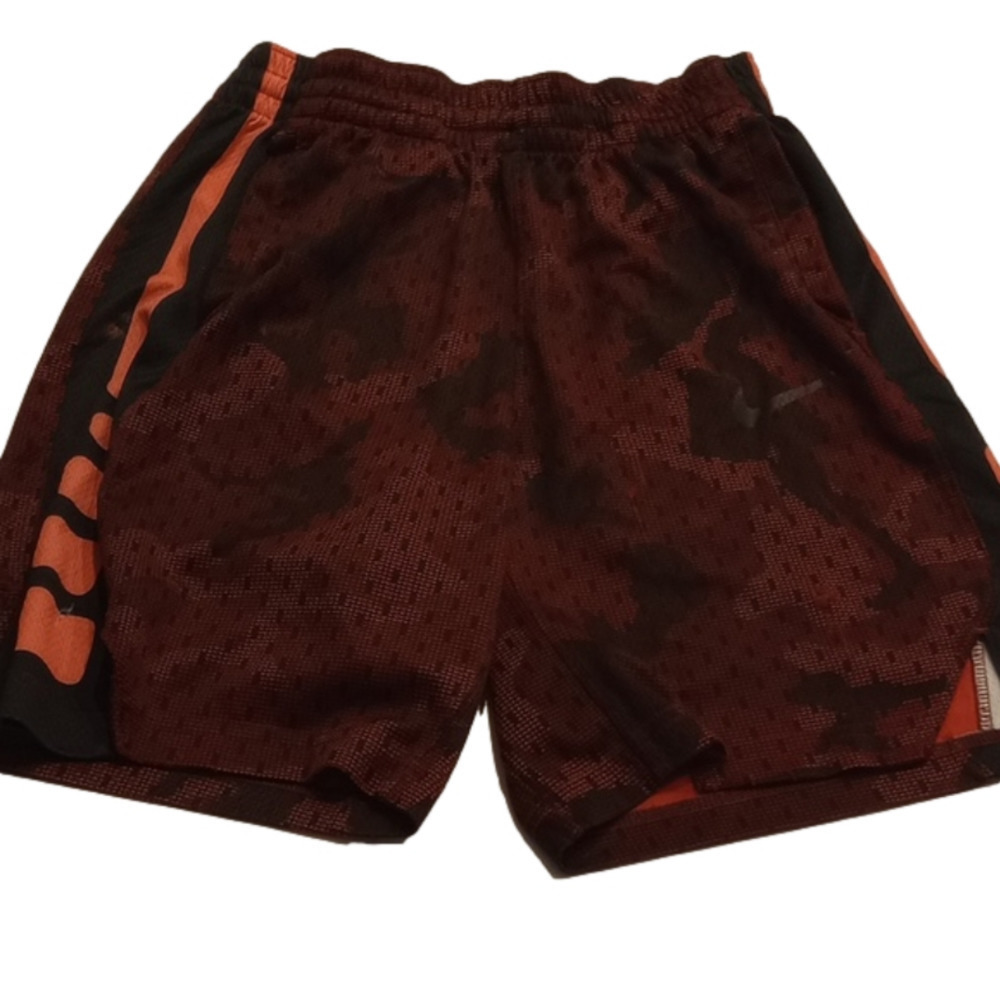 Nike dri-fit boys basketball gym shorts, size medium, red and black